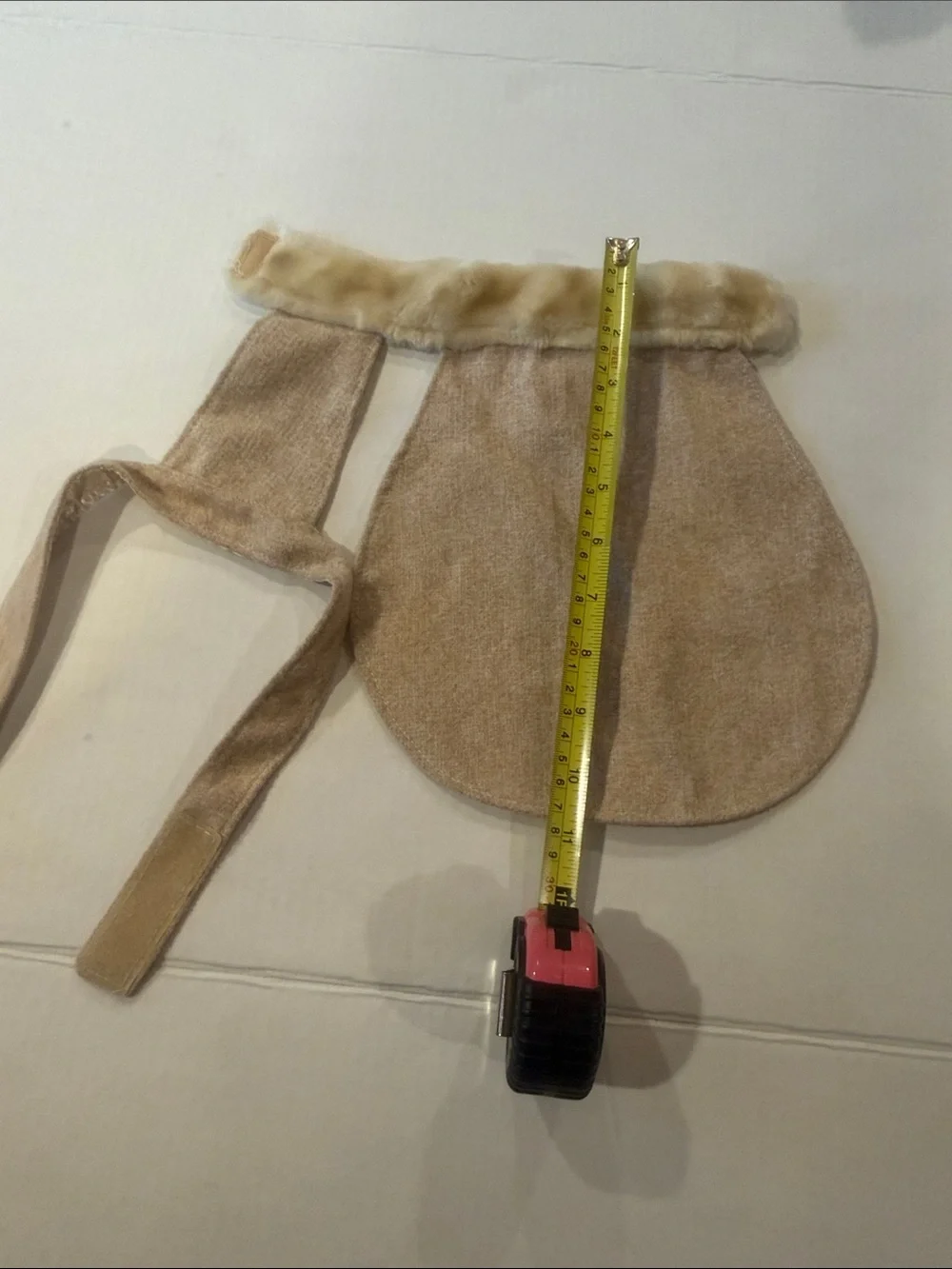 Beige Faux Fur Trim doggy wrap
